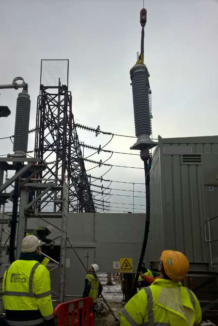 132kV Outdoor Sealing Ends (ODSE) Manufactured By nkt Cables Installed By Elmeridge Cable Services